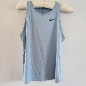 The Nike Tee Dri-Fit Light Blue Athletic Athliesure Activewear Gym Tank Elena M